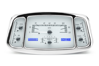Dakota Digital 1933-34 Ford Car Analog Dash Gauge System Silver Blue VHX-33F-S-B