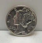 1942-D Mercury Dime AU Ungraded Uncertified