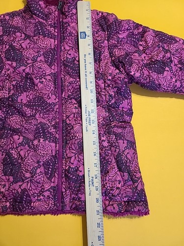 The North Face Mossbud Swirl Sherpa Reversible Jacket Coat Butterflies Sz M 10 - Picture 6 of 11