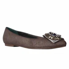 Poetic Licence Shoes Zeldas Zing Dress Ballet Flats Desert 6.5 Bow NIB