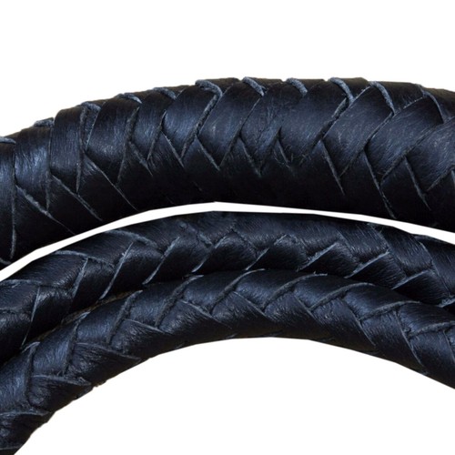 Bullwhips 8 Feet Long 12 Plait Leather Bullwhip High Quality Bullwhip Black - Picture 5 of 7