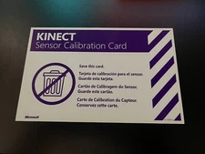Official Kinect Sensor Calibration Card Microsoft XBox 360 *CARD ONLY* *NO GAME*