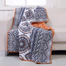 GL-1510JTHR Medina Throw Blanket Saffron, 50 X 60