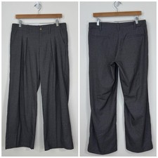 NWT Urban Outfitters Women's Slouch Pleated Wide Leg Pants Size 8 Gray