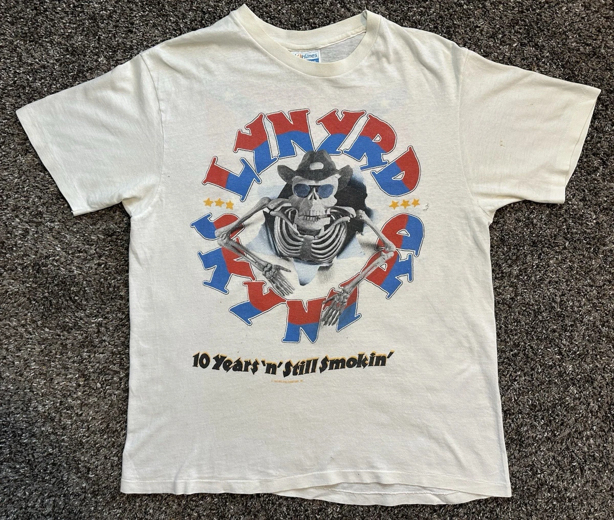 T-shirt Vintage Hanes Années 80 - Taille XL - Coupe Boxy Rose - Occasion Très Bon état
