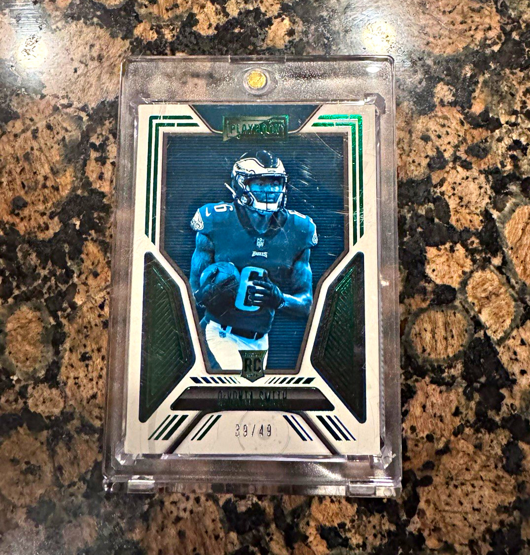 Panini 2021 Playbook DeVonta Smith RJM-DSM Rookie Jumbo Memo Booklet 39/49