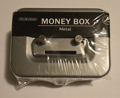 Small Lock Box Metal Cash Box Key Mini Safe Lock Box Steel Stash Box 2 Keys