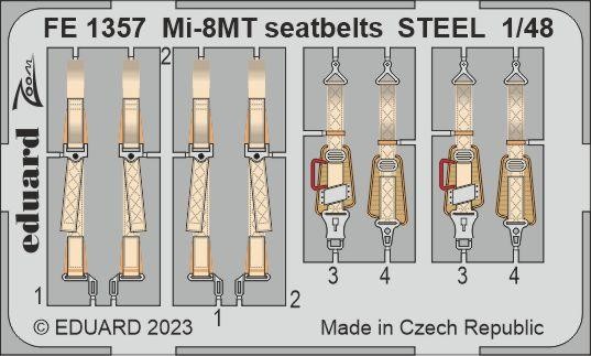Eduard Accessories FE1357 - 1:48 Mi-8Mt Seatbelts Steel 1/48 Trumpeter - Neu-image