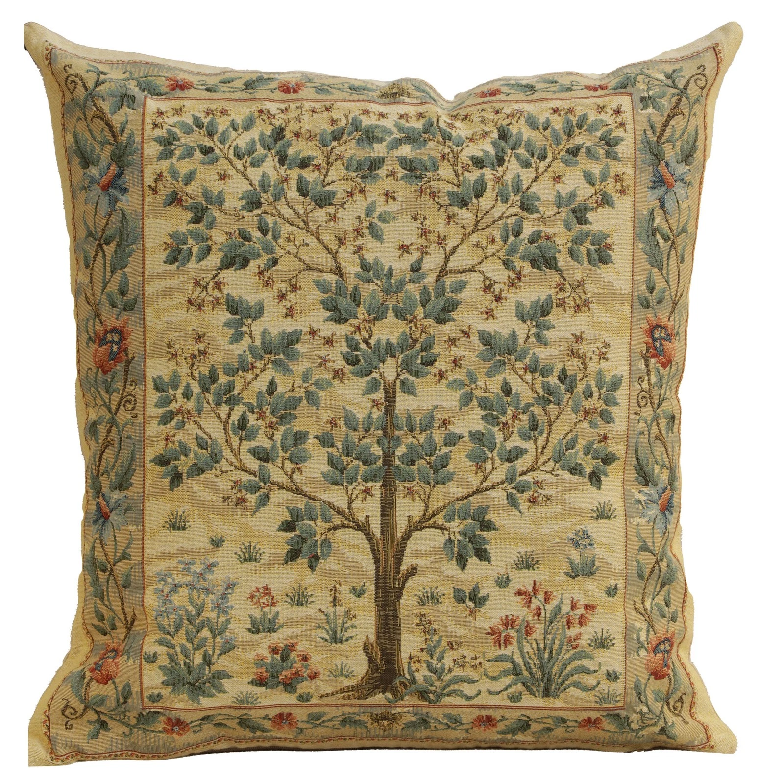 Tree of Life Cotton Tapestry Pillow Cover 18x18 Belgian Woven Home Décor
Opens in a new window or ta