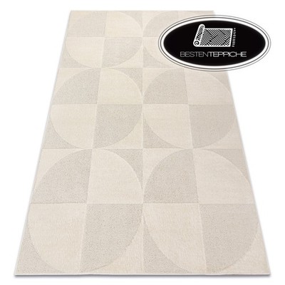 Moderne Designere strukturelle Teppiche 'DUNE' 2900 Geometrisch creme
