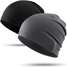 WTACTFUL 1Pack / 2 Pack Skull Caps for Men  Women - Breathable 3D Mesh Runni...