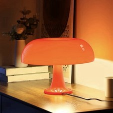 Retro MCM Orange Mushroom Minimalist Table Lamp