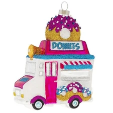 Kat + Annie - Sparkly Donut Truck Ornament - 82671