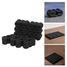  30pcs M-Shaped Drawer Slider Stoppers, Rubber End Bumpers for Furniture, Slide