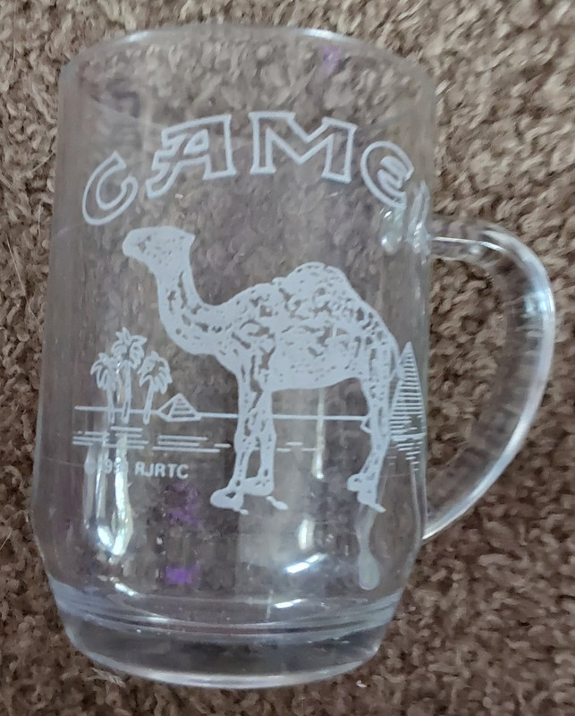 1991 RJRTC 5" TALL CAMEL GLASS MUG