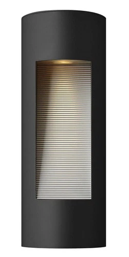 Luna 16" High Satin Black Integrated LED Outdoor Wall Light - Picture 2 of 2