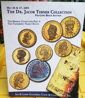 "Dr. Jacob Terner Collection" Coin Auction book May 26 27 2003 Los Angeles CA