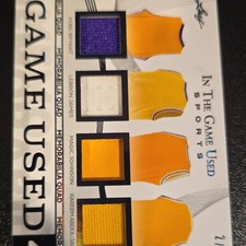 Leaf 2025 In The Game Used Sports Quad Memorabilia Bryant James Johnson Abdul-J…