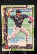 2025 Topps Holiday Green Holiday Plaid #H141 Jordan Lawlar Arizona Diamondbacks