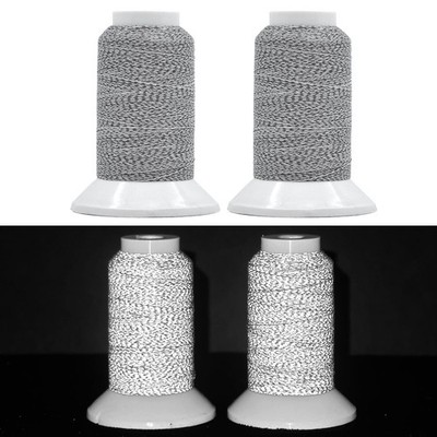 Reflective Embroidery Machine Thread Kit Improved Visibility, 2 Spools Sewing...