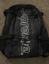 Supreme Black Logo Backpack Drawstring 3 Pockets Fits 15" Laptop 21-35L