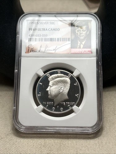 1992 S Silver 50c PF69 Ultra Cameo NGC Kennedy Half Dollar RF