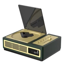 THINKYA Deep Green R02 Retro CD Player 2x1.5W FM Bluetooth 5.0 Album Player my23