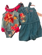 Disney Princess Ariel Swimsuit Cover Up Set 24 Months Little Mermaid NWT