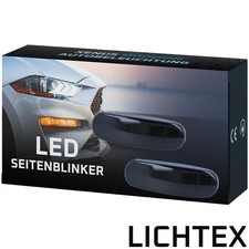LED Blinker Umrüst-Set für Abarth Citroen Fiat Ford Lancia Peugeot smoke schwarz