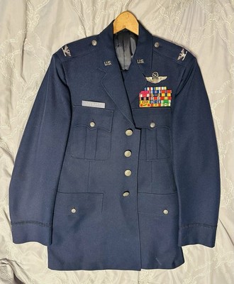 Vintage USAF Colonel Dress Blue Jacket & Pants Vietnam Vet Silver Star Pilot