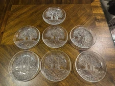 Set of 7 Trees & Flowers Studio Nova West Germany Sun Valley 7.75" Salad Plates