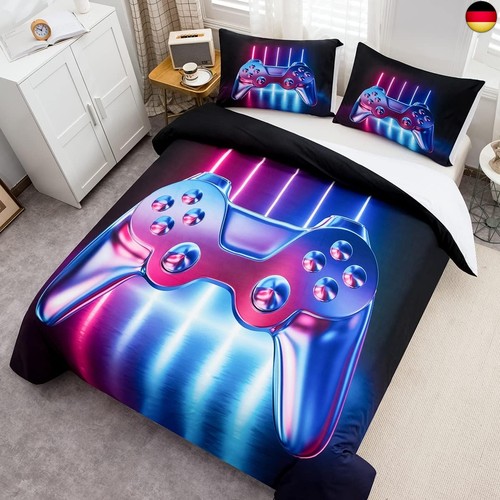 Gamepad Bettwäsche-Set Jungen Teenager 135x200cm Modern Game Bettbezug, - Bild 2 von 8