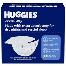 Huggies Disposable Overnight Diapers - Size 5 - 50 ct