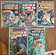Marvel Comics Master of Kung Fu Lot #20, #21,#30,#65, #100