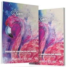 Watercolor Paper Pad 2 Pack - A4 8.3x11.7-60 Sheets Total 140lb/ 300gsm