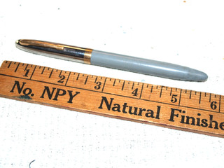 Sheaffer gray Lifetime Clipper snorkel fountain pen (P7)