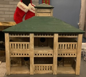 LARGE Wooden Birdhouse Multi Level Southern CLUBHOUSE Mansion