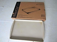 Pampered Chef Large Stoneware Bar Baking Pan #1445  11” x 17 1/2" w Box