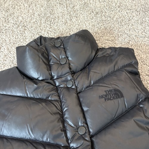 The North Face Puffer Vest Jacket Womens Medium Black 700 Down Fill Outdoors - Picture 3 of 9