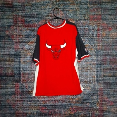 #ad Vintage Champion mens Chicago Bulls sewn MJ Jordan Pippen shooting shirt XL $21.22