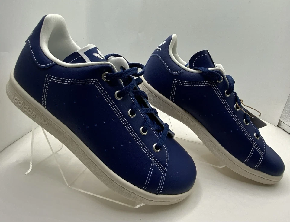 Adidas Stan Smith C Niños Talla 2Y Tenis Azul Marino Blanco Zapato IG0572 Foto 2 de 4