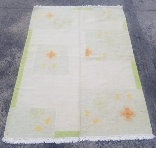 Vintage Traditional Handmade Beautiful Kilim Floor Rug Carpet 194x137 cm