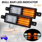 <!--F#f_0-->2x LED FRONT INDICATOR PARKER CLEAR AMBER LIGHT BULLBAR 4X4 4WD LAMP 12V 24V AU<!--F/-->