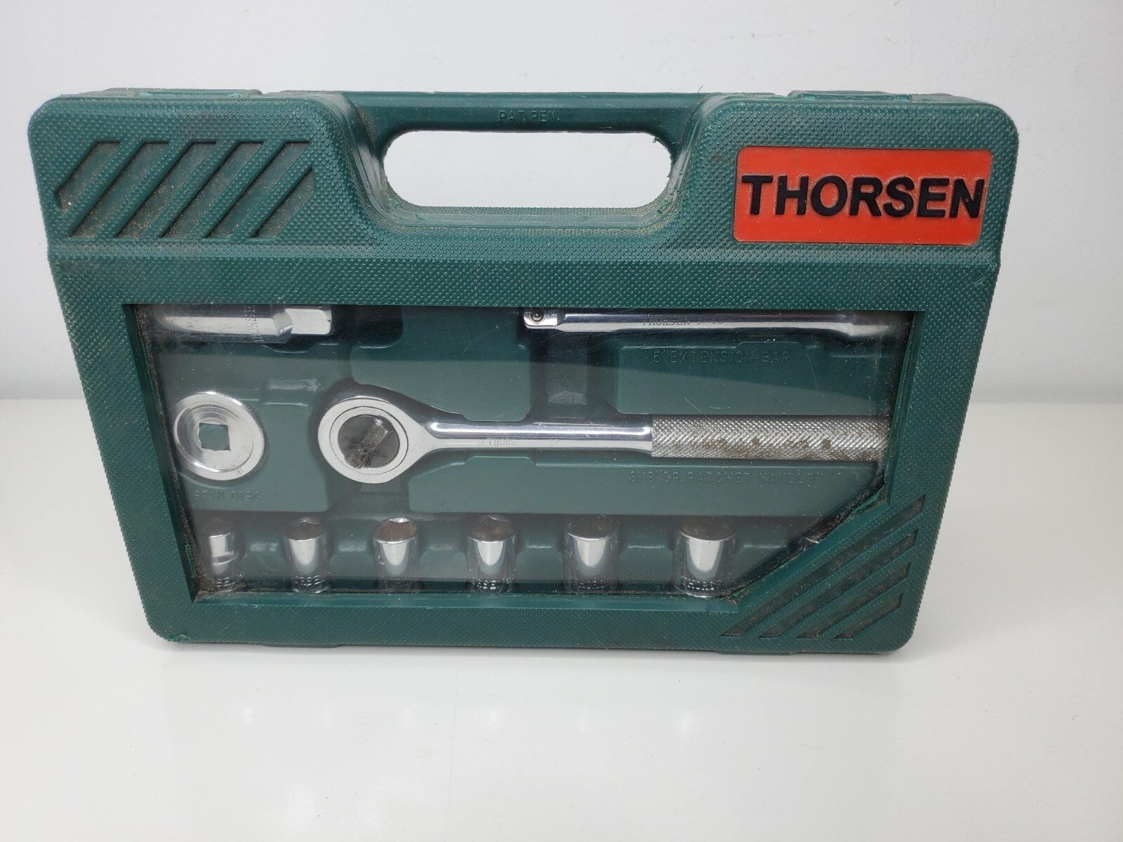 Vintage Thorsen 11pc. 3/8"dr. Socket / Ratchet Set in Original Hard