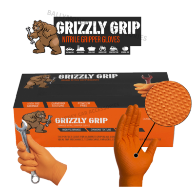 Guanti In Nitrile Arancioni GoGrip, Taglia