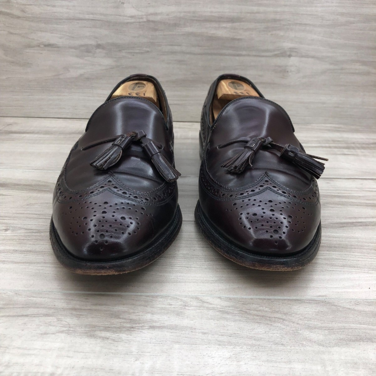 Allen Edmonds Loafers Mens 10D Burgundy Leather Slip On 