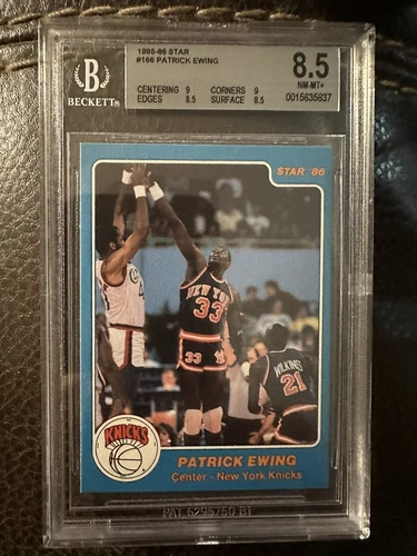 1985-86 STAR #166 Patrick Ewing RC Rookie BGS 8.5 PSA SGC Immaculate 