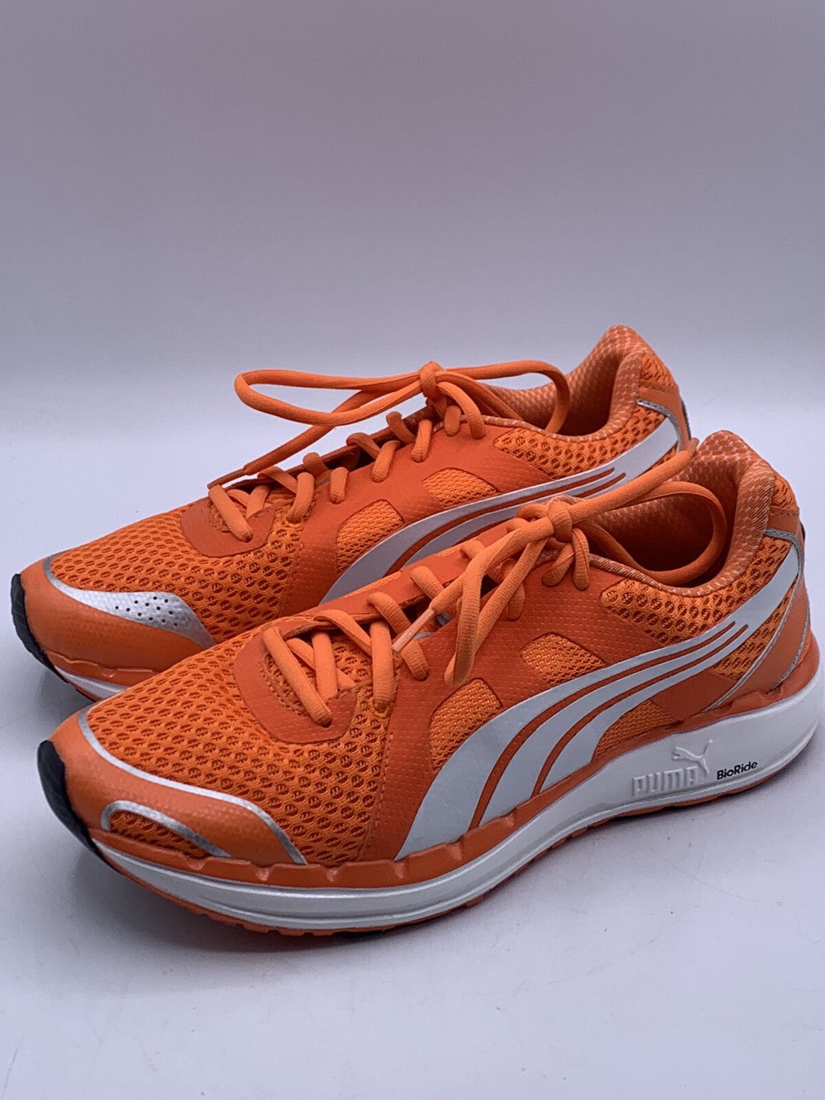Puma Faas 550 Bioride Running Orange Gray White Shoe Size