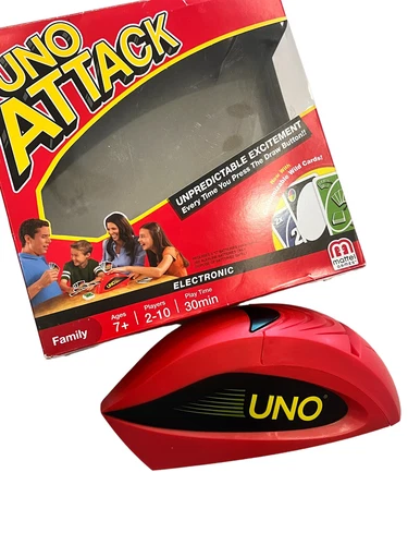 2005 Mattel UNO Attack Game Card Shuffler Shuffling Machine and Cards