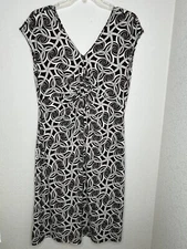 Lady Hathaway Golf Dress Womens 14 Athletic Brown Geometric Twist Front Tennis